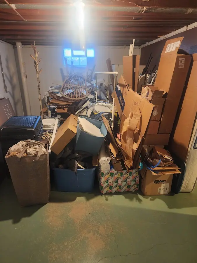 Roll-off dumpster container at job site for 15 Yard Dumpster Rental in Buchanan